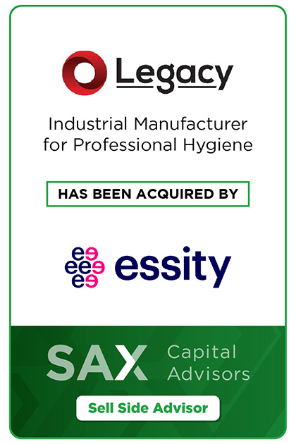 Legacy Industrial Manufacturer for Professional Hygiene has been acquired by essity